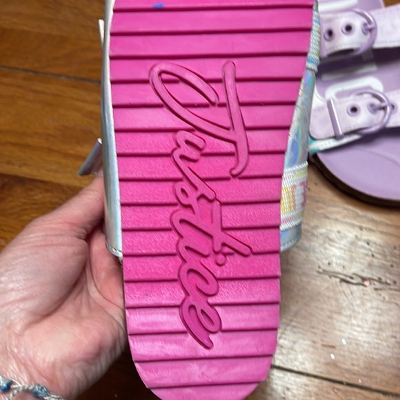 2 Pairs of Summer Shoes From Justice - Girls Size 2 Sandals - Picture 6 of 7
